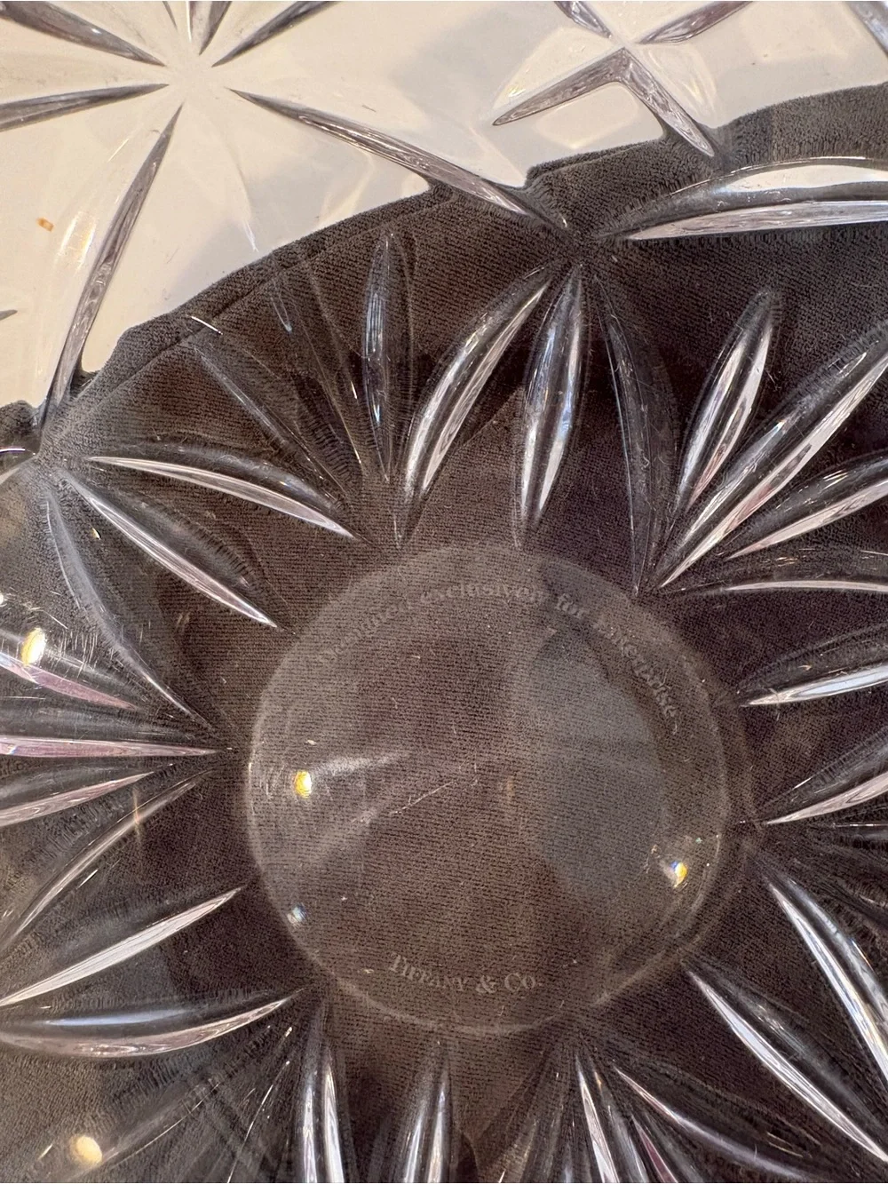 Tiffany & Co. Clear Cut Crystal Serving Bowl